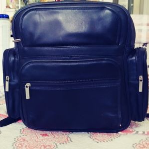 Brookstone leather backpack